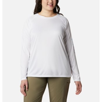 Dámské Mikiny Columbia PFG Tidal II Long Sleeve Plus Size Bílé Šedé XEVKSG721